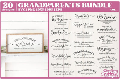 Grandparents SVG Bundle | Family Sign SVG Bundle SVG Carla C Designs 