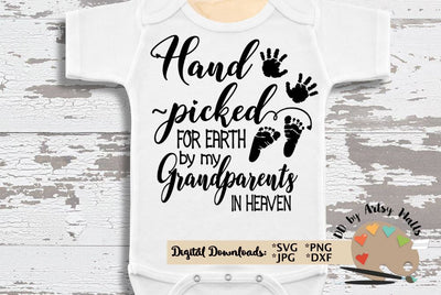 Grandparents svg - New Baby svg dxf - Baby onesie gift - Grandma Grandpa memorial SVG The Artsy Spot 