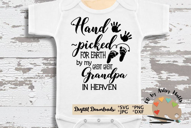 Grandparents svg - New Baby svg dxf - Baby onesie gift - Grandpa memorial SVG The Artsy Spot 