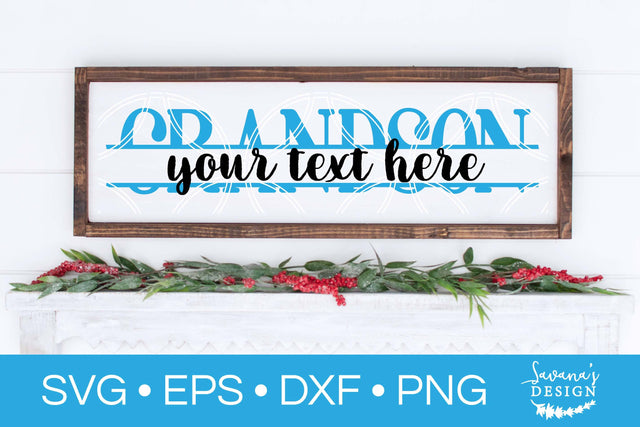 Grandson Split Monogram SVG SVG SavanasDesign 