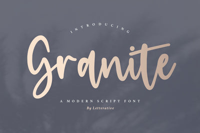 Granite Modern Script Font Font Letterative 
