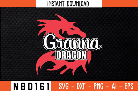 GRANNA DRAGON T-Shirt Design SVG Nbd161 