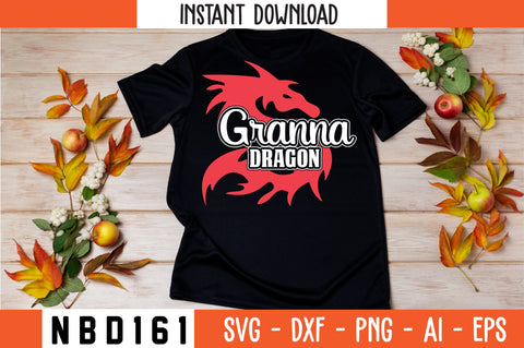 GRANNA DRAGON T-Shirt Design SVG Nbd161 