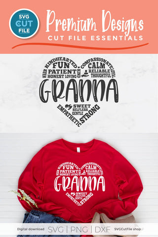 Granna svg-a Grandma Granna Subway Art Design SVG SVG Cut File 