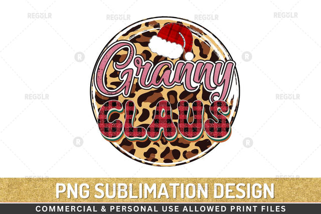 Granny Claus Sublimation Design Sublimation Regulrcrative 