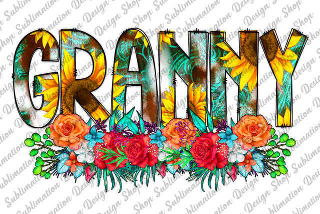 Granny Png, Granny Sublimation, Western Png, Sunflowers Png, Grandma Png, Floral Granny Png, Sublimation Designs Download, Digital Download Sublimation SublimationDesignShop 