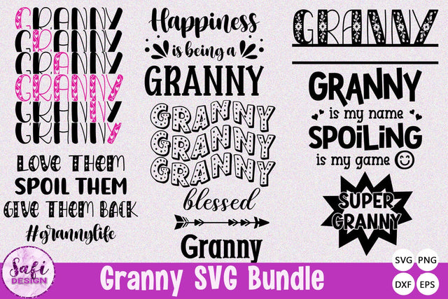 Granny SVG Cut File Bundle SVG Safi Design 