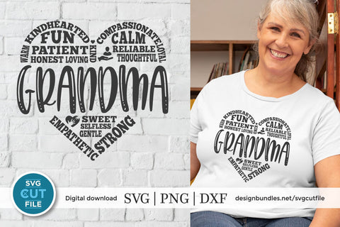 Granny svg subway art heart for crafts SVG SVG Cut File 