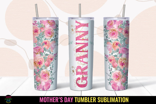 Granny Tumbler Sublimation I Mothers Day Tumbler Wrap PNG Sublimation Happy Printables Club 