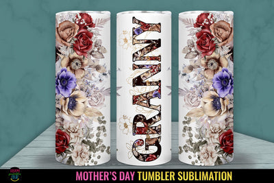 Granny Tumbler Sublimation I Mothers Day Tumbler Wrap PNG Sublimation Happy Printables Club 