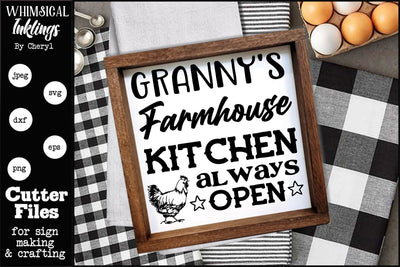 Grannys Farmhouse Kitchen-Chicken SVG SVG Whimsical Inklings 