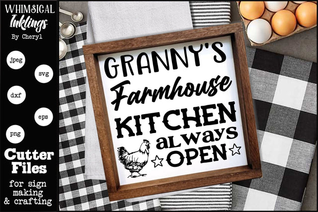 Grannys Farmhouse Kitchen-Chicken SVG SVG Whimsical Inklings 