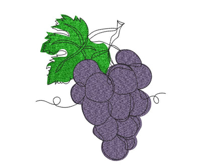 Grapes on Vine Embroidery Design Embroidery/Applique DESIGNS Canada Embroidery 