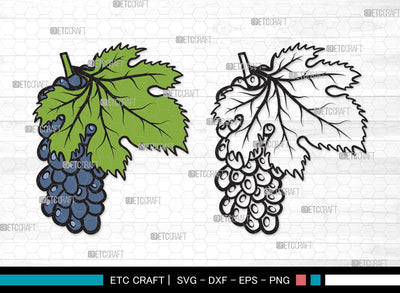 Grapes SVG | Grape Svg | Grape Vine Svg | Grapevine Svg | Hopped Up Svg | Grape Bundle | Summer Fruit SVG | Grapes Clipart SVG ETC Craft 