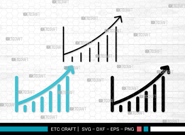 Graph Icons Monogram, Graph Svg, Stock Market Svg, Graphs, Statistics, Graph Monogram, Icon Monogram, Svg Cut File, Dxf, Eps, Png, SVG ETC Craft 