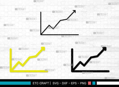 Graph Icons Monogram, Graph Svg, Stock Market Svg, Graphs, Statistics, Graph Monogram, Icon Monogram, Svg Cut File, Dxf, Eps, Png, SVG ETC Craft 