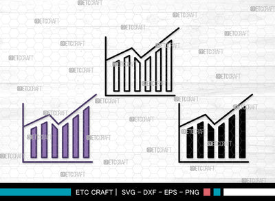 Graph Icons Monogram, Graph Svg, Stock Market Svg, Graphs, Statistics, Graph Monogram, Icon Monogram, Svg Cut File, Dxf, Eps, Png, SVG ETC Craft 