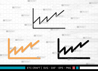 Graph Icons Monogram, Graph Svg, Stock Market Svg, Graphs, Statistics, Graph Monogram, Icon Monogram, Svg Cut File, Dxf, Eps, Png, SVG ETC Craft 