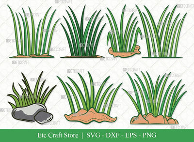 Grass Clipart SVG Cut File | Plants Svg | Lawn Grass Svg | Tall Grass Svg | Garden Svg | Eps | Dxf | Png | Bundle SVG ETC Craft 