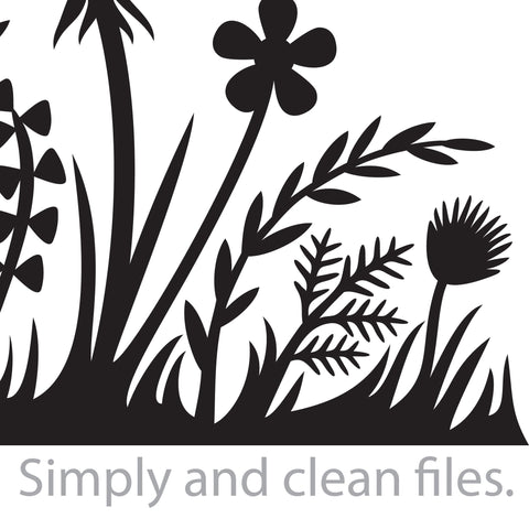 Grass, flowers and butterflies SVG TribaliumArtSF 
