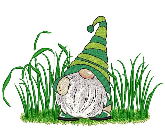 Grass Gnome Machine Embroidery Design, 4 sizes Embroidery/Applique DESIGNS Nino Nadaraia 