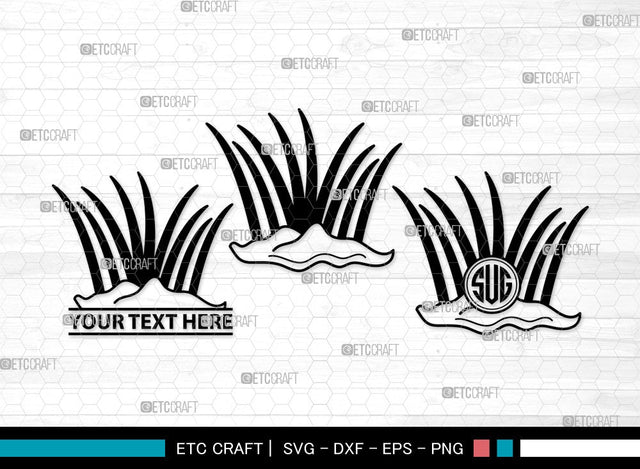 Grass Monogram SVG | Plants Svg | Lawn Grass Svg | Tall Grass Svg | Garden Svg | Grass Clipart SVG ETC Craft 
