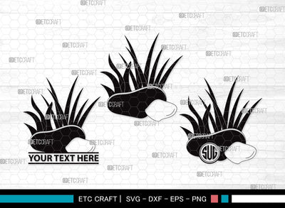 Grass Monogram SVG | Plants Svg | Lawn Grass Svg | Tall Grass Svg | Garden Svg | Grass Clipart SVG ETC Craft 