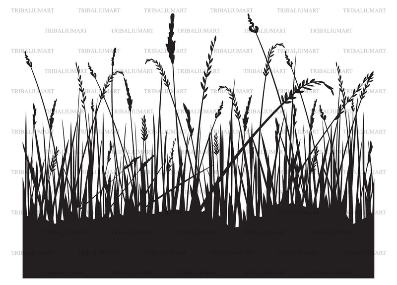 Grass silhouettes SVG TribaliumArtSF 