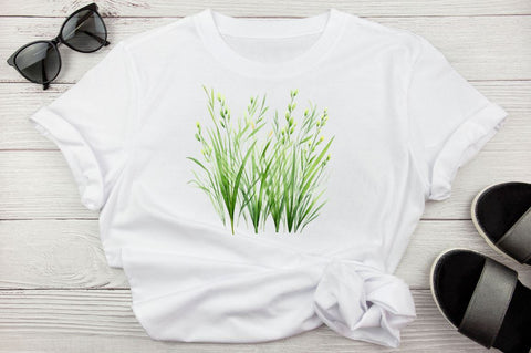 Grass Watercolor Sublimation Clipart Bundle Sublimation Regulrcrative 