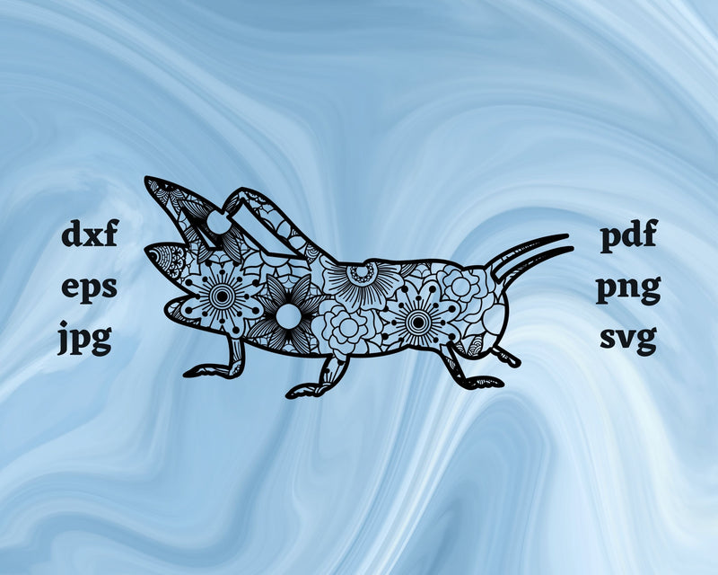 Grasshopper Mandala SVG Cut File SVG Northern Light SVG 