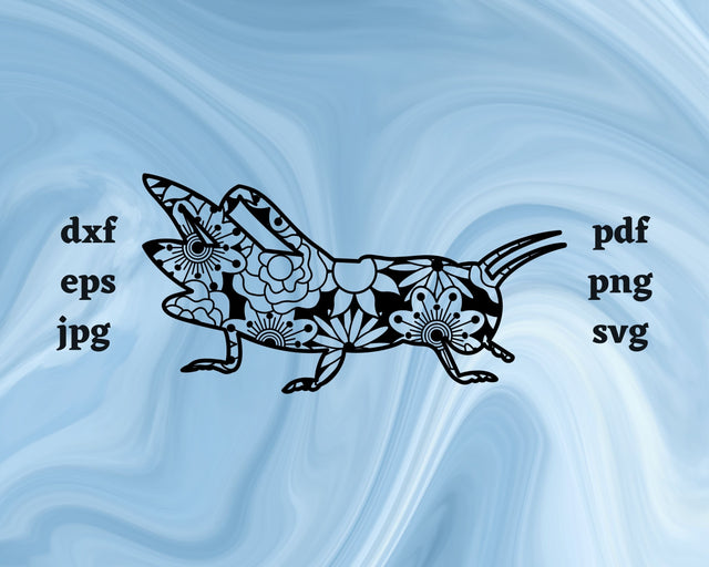 Grasshopper Mandala SVG Cut File SVG Northern Light SVG 
