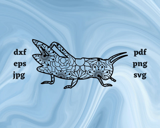 Grasshopper Mandala SVG Cut File SVG Northern Light SVG 