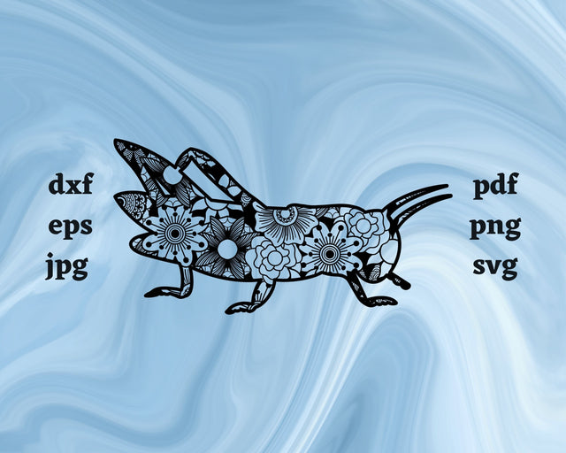 Grasshopper Mandala SVG Cut File SVG Northern Light SVG 