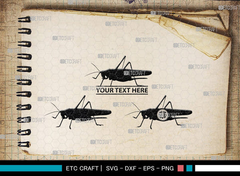 Grasshopper Monogram, Grasshopper Silhouette, Grasshopper SVG, Grasshopper Bug Svg, Grasshopper Insect Svg, Insect Svg, SB00274 SVG ETC Craft 