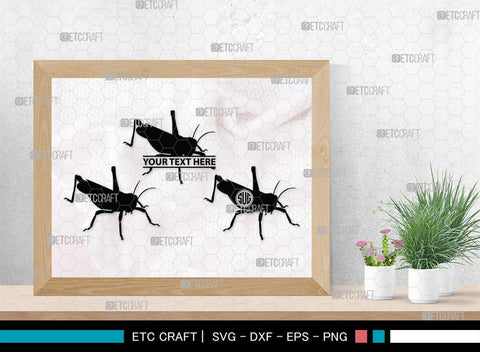 Grasshopper Monogram, Grasshopper Silhouette, Grasshopper SVG, Grasshopper Bug Svg, Grasshopper Insect Svg, Insect Svg, SB00274 SVG ETC Craft 
