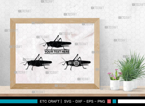 Grasshopper Monogram, Grasshopper Silhouette, Grasshopper SVG, Grasshopper Bug Svg, Grasshopper Insect Svg, Insect Svg, SB00274 SVG ETC Craft 