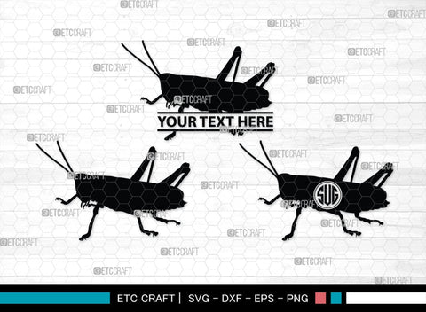 Grasshopper Monogram, Grasshopper Silhouette, Grasshopper SVG, Grasshopper Bug Svg, Grasshopper Insect Svg, Insect Svg, SB00274 SVG ETC Craft 