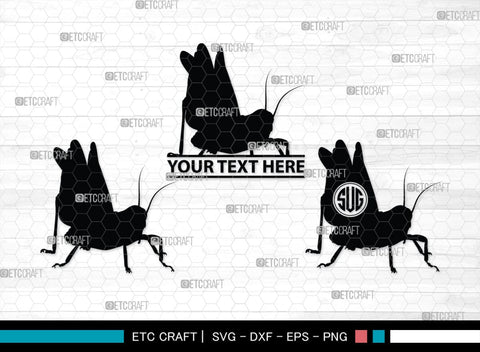 Grasshopper Monogram, Grasshopper Silhouette, Grasshopper SVG, Grasshopper Bug Svg, Grasshopper Insect Svg, Insect Svg, SB00274 SVG ETC Craft 