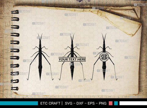 Grasshopper Monogram, Grasshopper Silhouette, Grasshopper SVG, Grasshopper Bug Svg, Grasshopper Insect Svg, Insect Svg, SB00274 SVG ETC Craft 