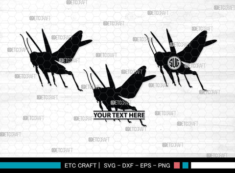 Grasshopper Monogram, Grasshopper Silhouette, Grasshopper SVG, Grasshopper Bug Svg, Grasshopper Insect Svg, Insect Svg, SB00274 SVG ETC Craft 