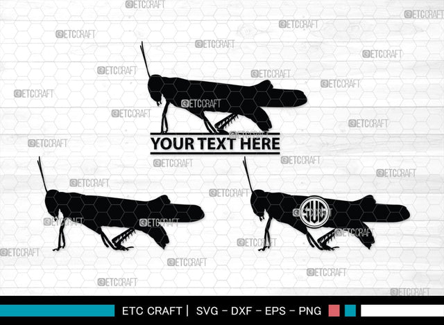 Grasshopper Monogram, Grasshopper Silhouette, Grasshopper SVG, Grasshopper Bug Svg, Grasshopper Insect Svg, Insect Svg, SB00274 SVG ETC Craft 