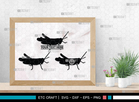 Grasshopper Monogram, Grasshopper Silhouette, Grasshopper SVG, Grasshopper Bug Svg, Grasshopper Insect Svg, Insect Svg, SB00274 SVG ETC Craft 