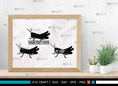 Grasshopper Monogram, Grasshopper Silhouette, Grasshopper SVG, Grasshopper Bug Svg, Grasshopper Insect Svg, Insect Svg, SB00274 SVG ETC Craft 