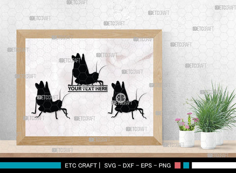 Grasshopper Monogram, Grasshopper Silhouette, Grasshopper SVG, Grasshopper Bug Svg, Grasshopper Insect Svg, Insect Svg, SB00274 SVG ETC Craft 