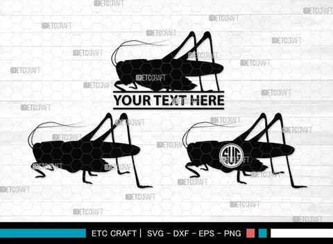 Grasshopper Monogram, Grasshopper Silhouette, Grasshopper SVG, Grasshopper Bug Svg, Grasshopper Insect Svg, Insect Svg, SB00274 SVG ETC Craft 