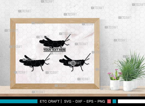 Grasshopper Monogram, Grasshopper Silhouette, Grasshopper SVG, Grasshopper Bug Svg, Grasshopper Insect Svg, Insect Svg, SB00274 SVG ETC Craft 