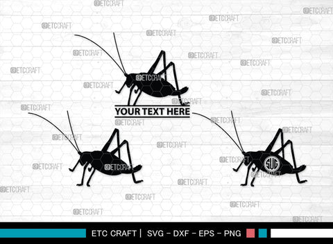 Grasshopper Monogram, Grasshopper Silhouette, Grasshopper SVG, Grasshopper Bug Svg, Grasshopper Insect Svg, Insect Svg, SB00274 SVG ETC Craft 