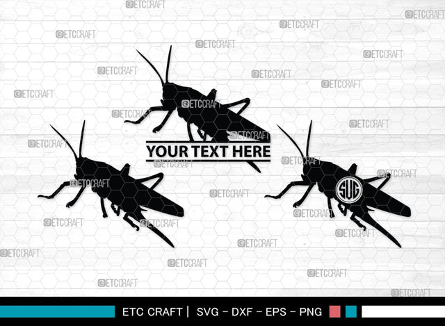 Grasshopper Monogram, Grasshopper Silhouette, Grasshopper SVG, Grasshopper Bug Svg, Grasshopper Insect Svg, Insect Svg, SB00274 SVG ETC Craft 