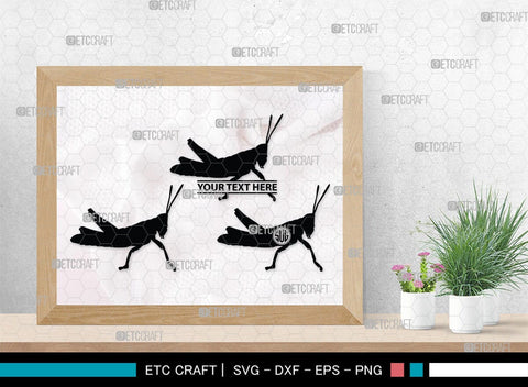 Grasshopper Monogram, Grasshopper Silhouette, Grasshopper SVG, Grasshopper Bug Svg, Grasshopper Insect Svg, Insect Svg, SB00274 SVG ETC Craft 