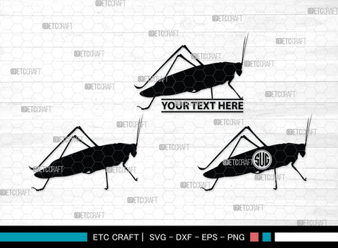 Grasshopper Monogram, Grasshopper Silhouette, Grasshopper SVG, Grasshopper Bug Svg, Grasshopper Insect Svg, Insect Svg, SB00274 SVG ETC Craft 